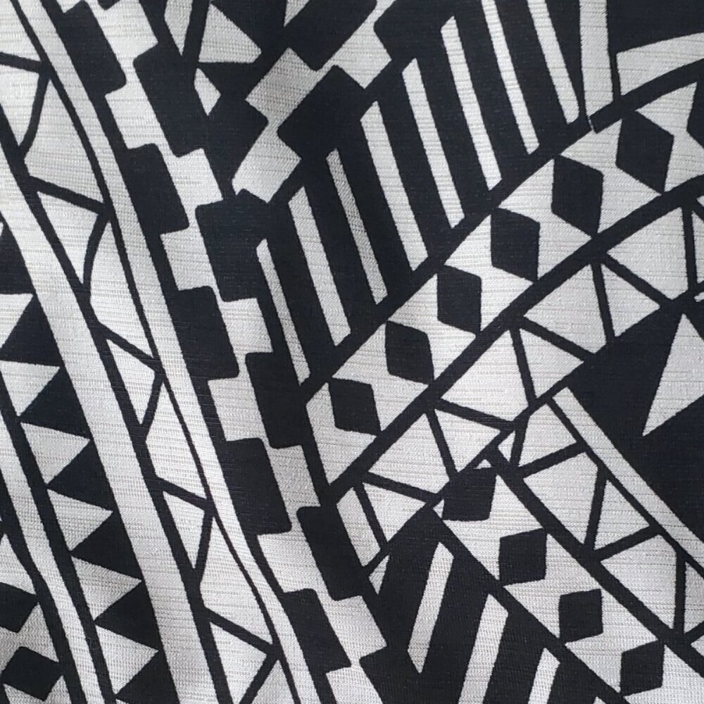 60s Mod Print Retro Nina Ricci Style Sleeveless Dress Black & White Shift Dress - Picture 7 of 16